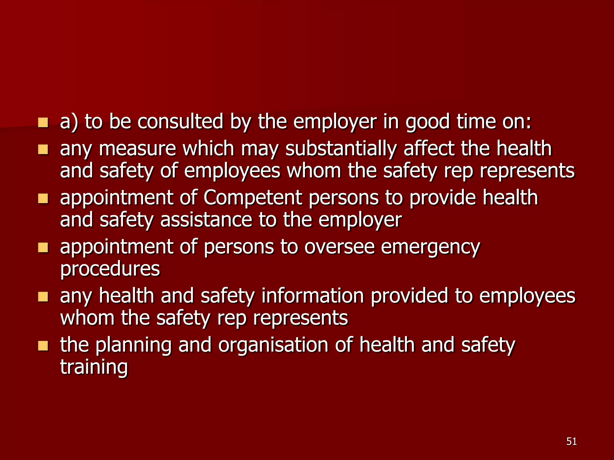D Part 9 H & S Regs Revision By J Mc Cann