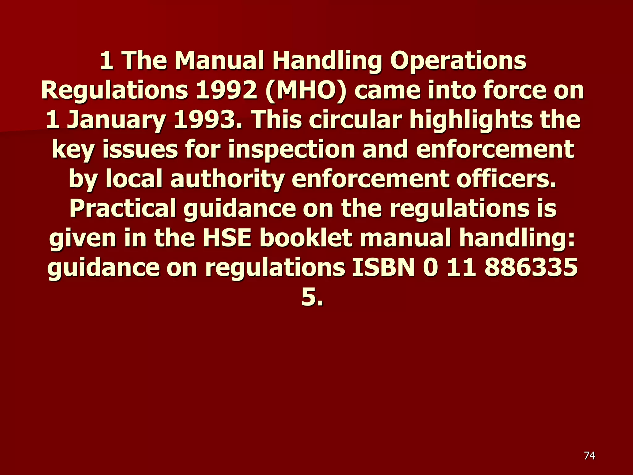 D Part 9 H & S Regs Revision By J Mc Cann
