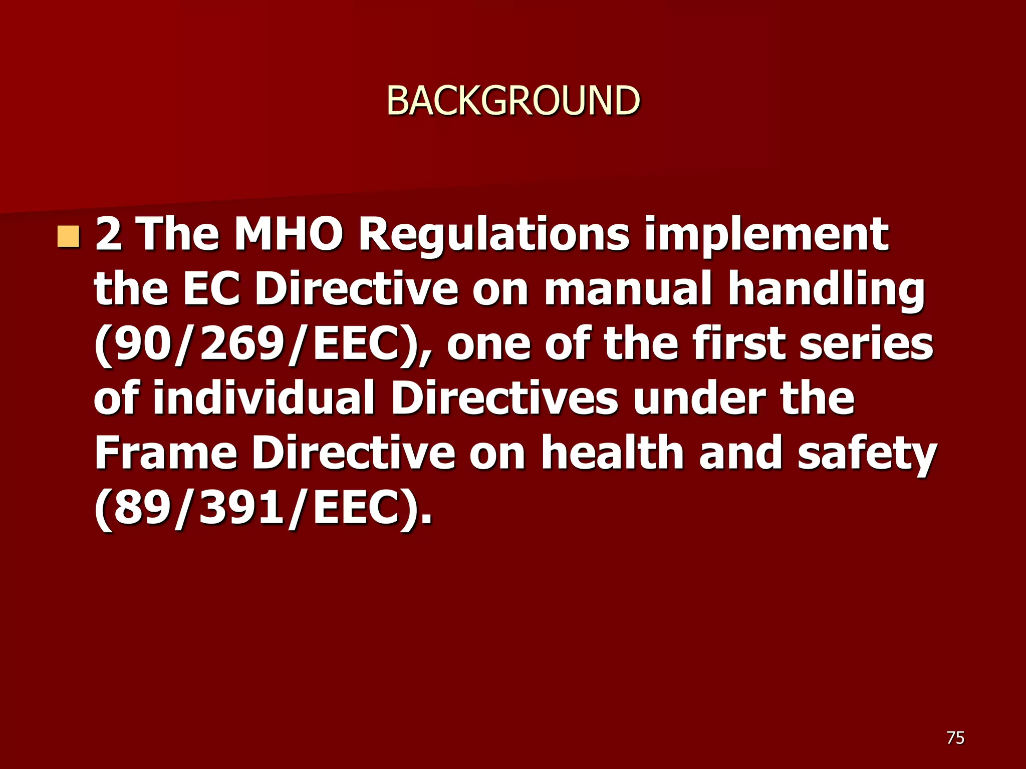 D Part 9 H & S Regs Revision By J Mc Cann