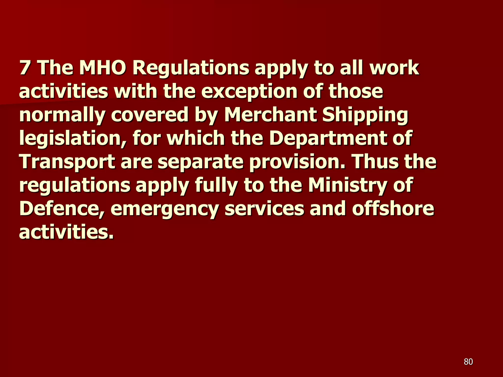 D Part 9 H & S Regs Revision By J Mc Cann