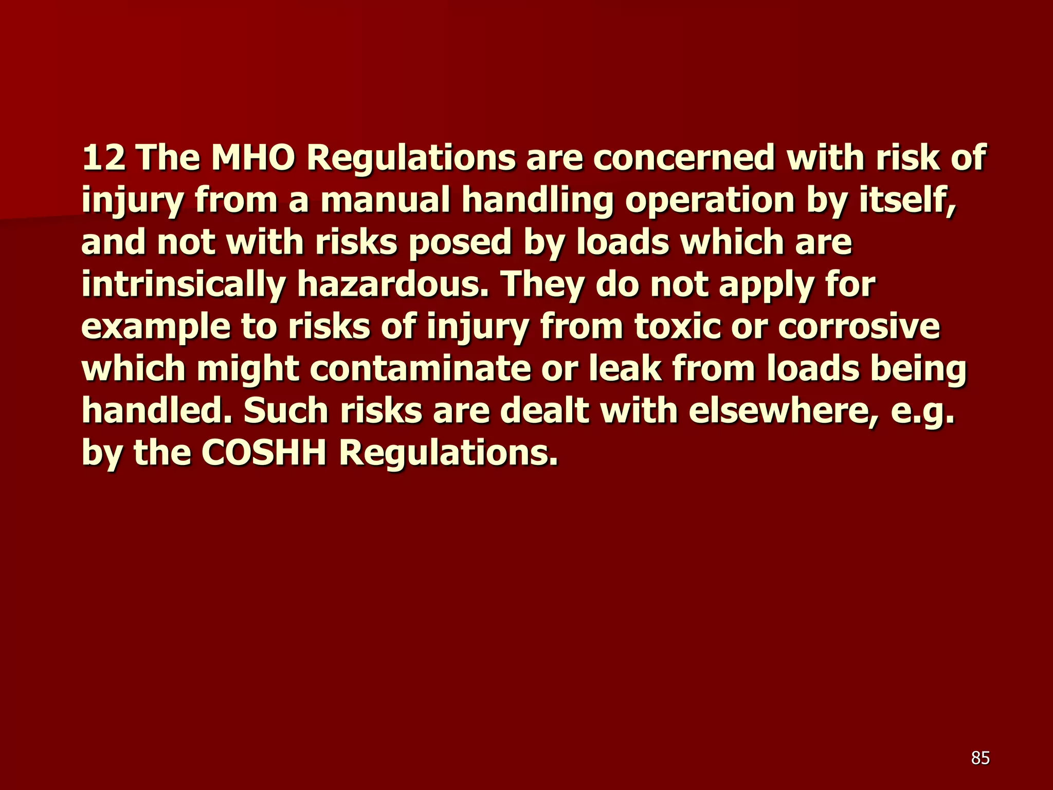 D Part 9 H & S Regs Revision By J Mc Cann