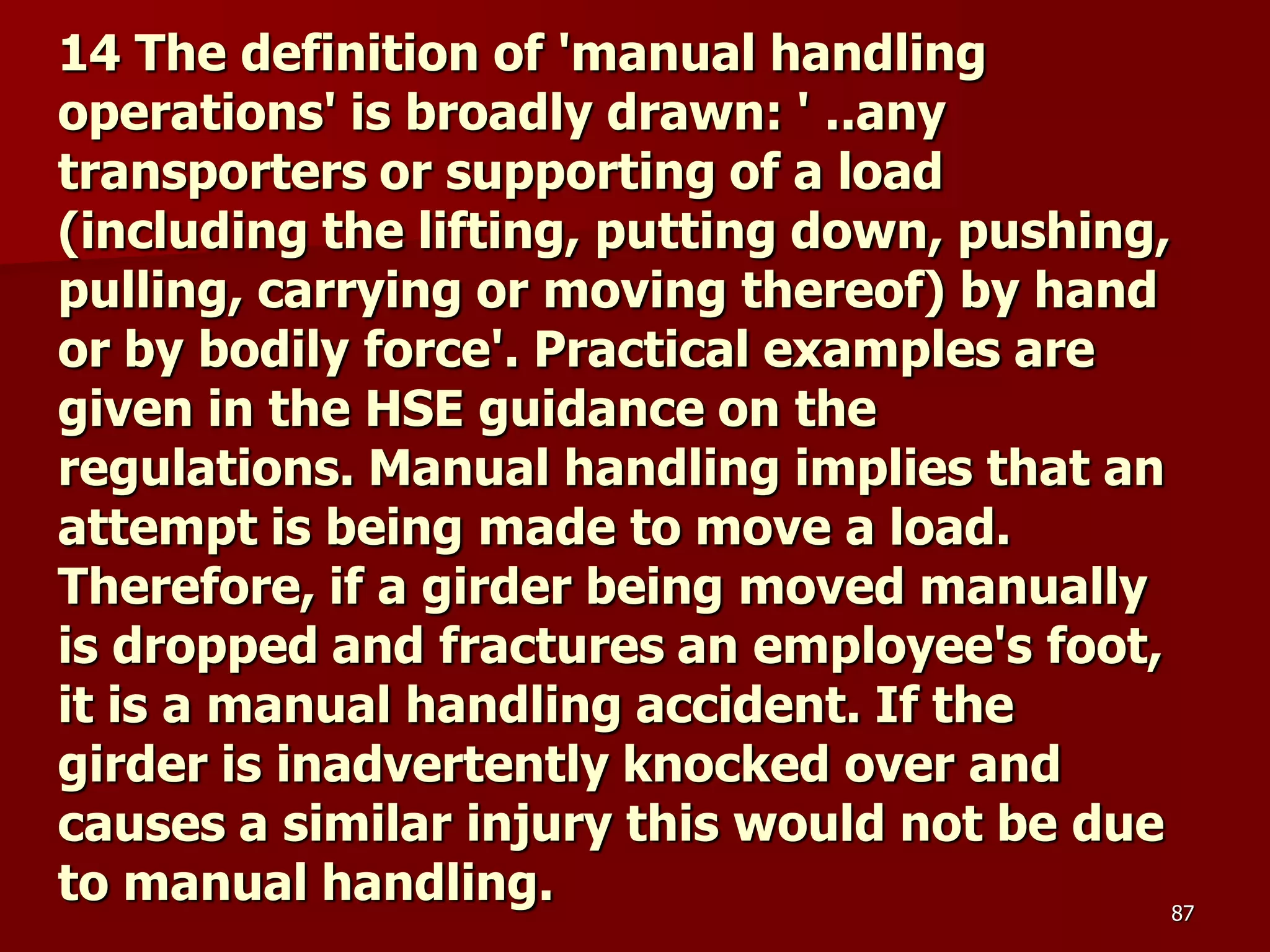 D Part 9 H & S Regs Revision By J Mc Cann