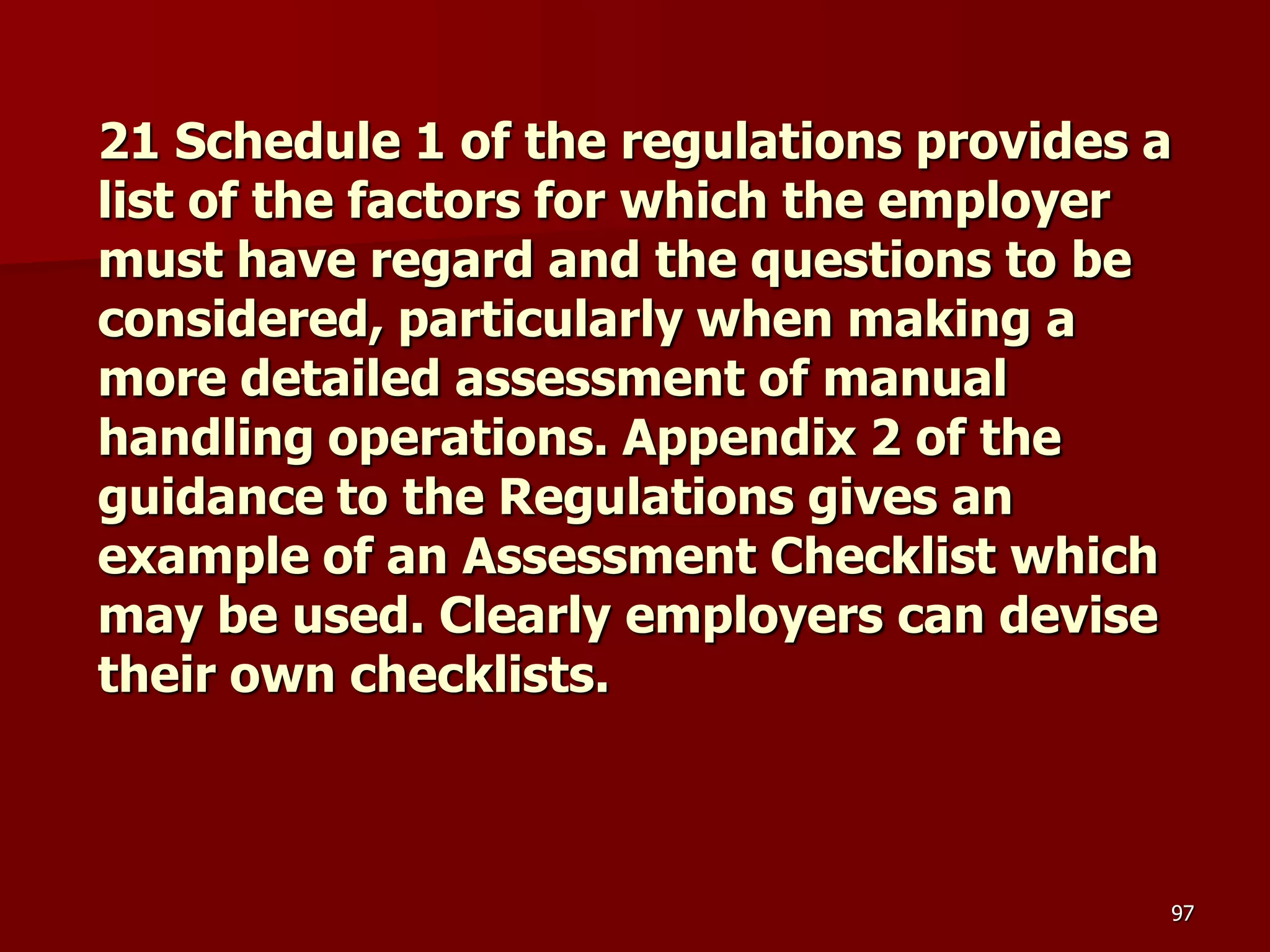 D Part 9 H & S Regs Revision By J Mc Cann