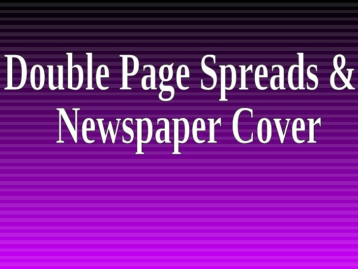 Double Page Spread and Newspaper K.Brett