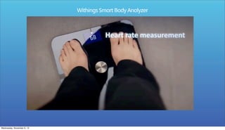 Withings Smart Body Analyzer

Wednesday, November 6, 13

 