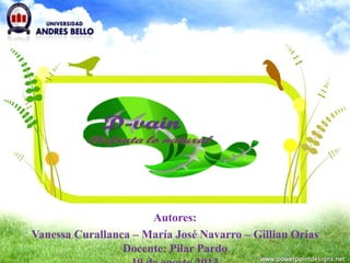 Autores:
Vanessa Curallanca – María José Navarro – Gillian Orias
Docente: Pilar Pardo
 