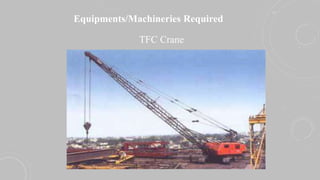 Equipments/Machineries Required
TFC Crane
 