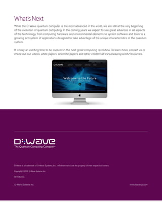 D wave 2 x tech | PDF