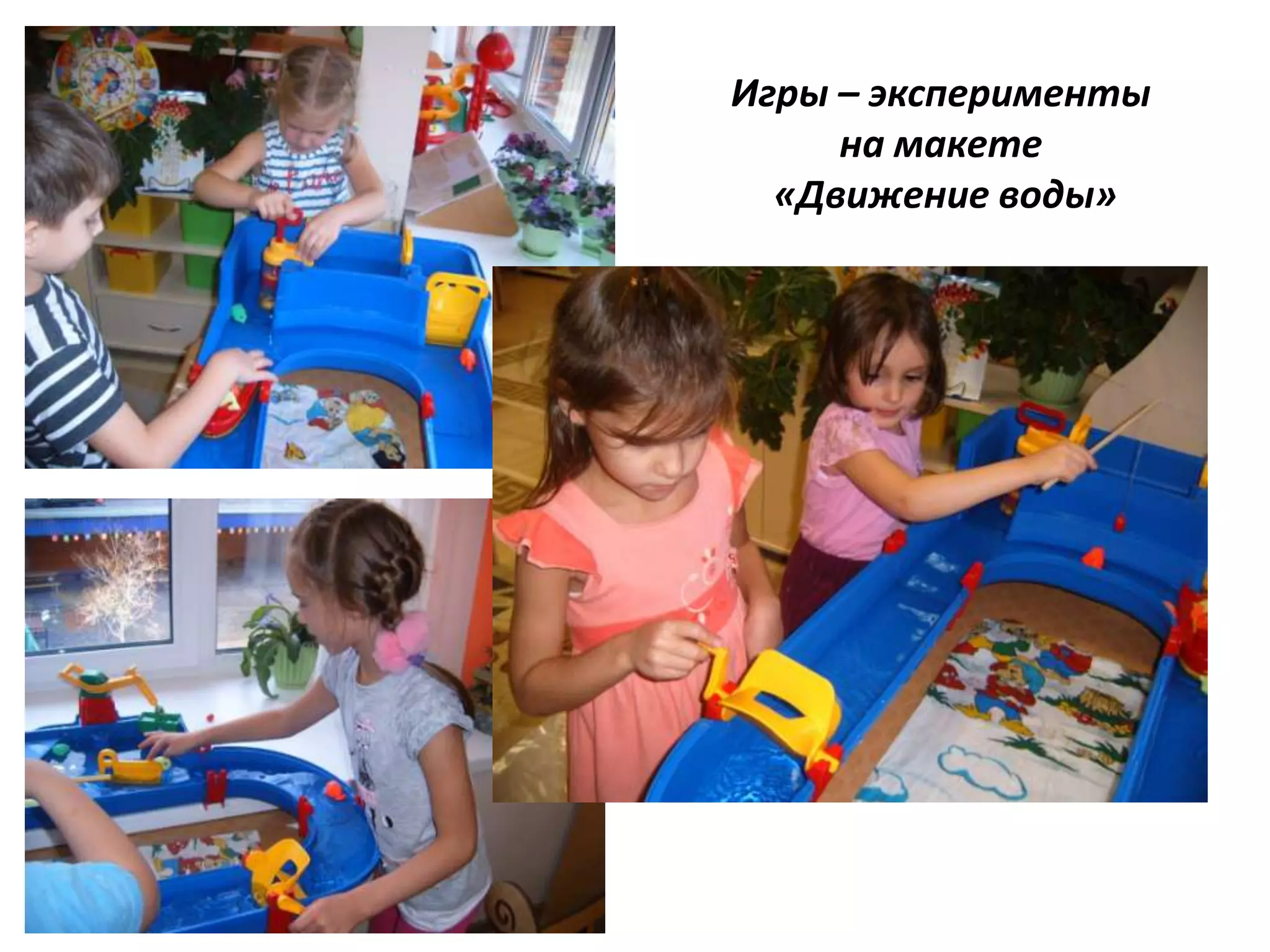 Игры – эксперименты
на макете
«Движение воды»
 