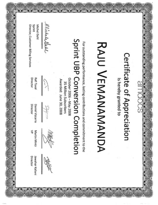 Amdcos_Certificate of Appreciation_Sprint Conversion Project