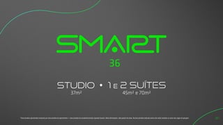 *Área privativa aproximada composta por área privativa do apartamento + área privativa do escaninho/armário (quando houver). Mais informações, vide quadro de áreas. Na área privativa indicada acima não estão incluídas as áreas das vagas de garagem.
37m² 45m² e 70m²
21
 