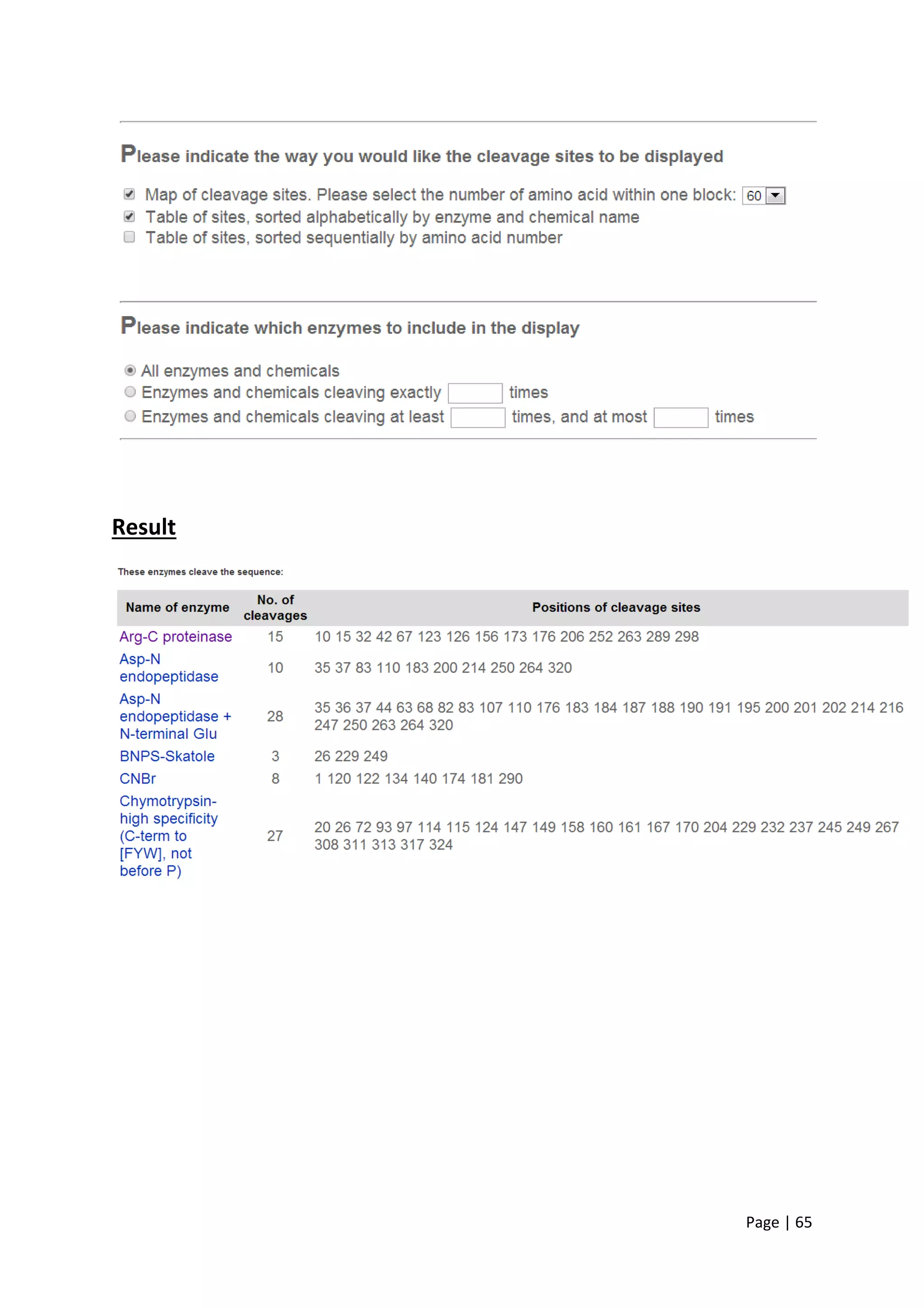 Page | 65
Result
 