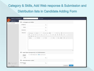 Adding Candidate in Bullhorn PPT | PPTX