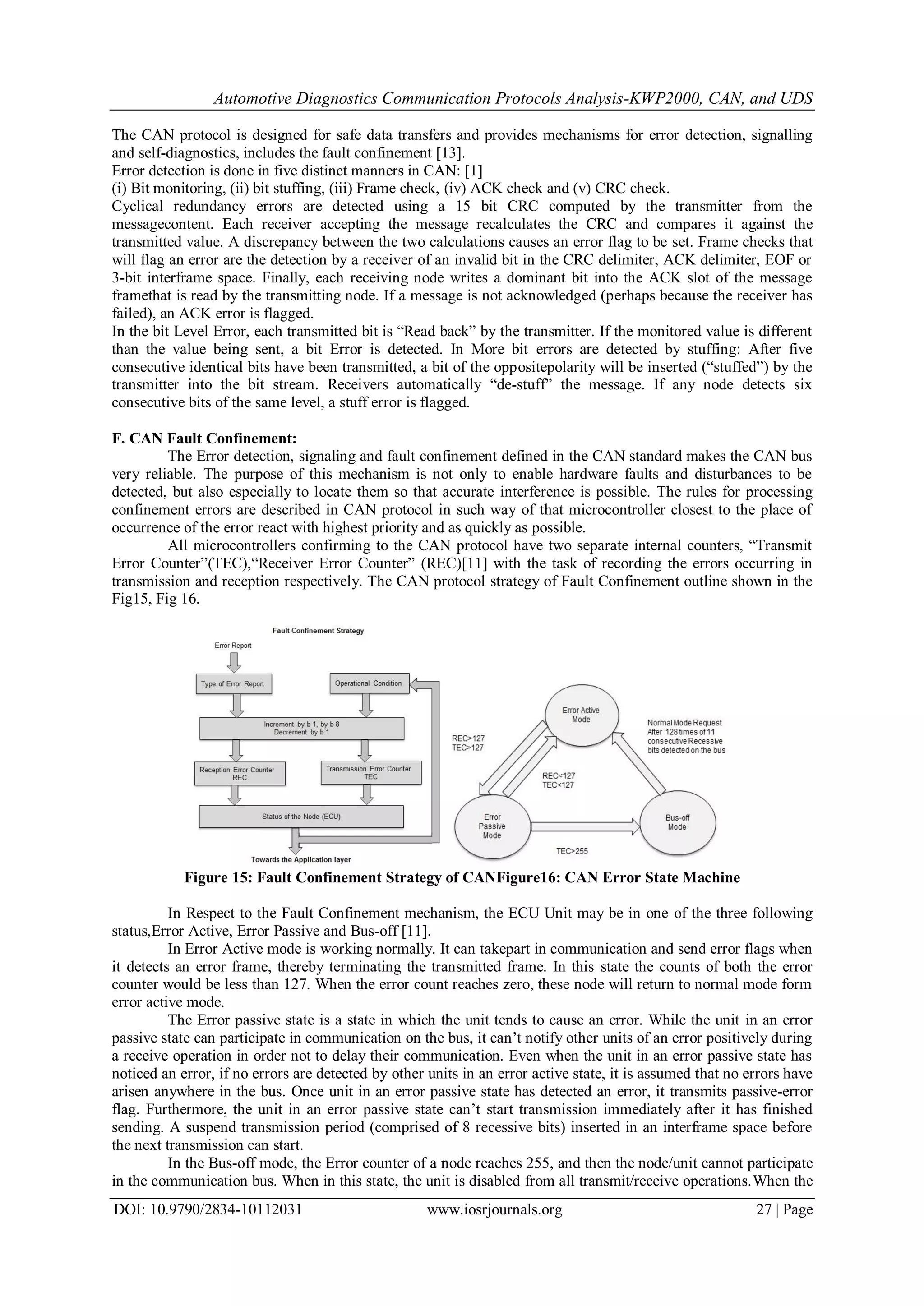 Automotive Diagnostics Communication Protocols AnalysisKWP2000, CAN ...