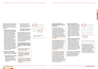 18 | The new industrial (r)evolution
City planners do not
necessarily know the
best way to deal with
freight deliveries.
– Interview with Wolfgang
Lehmacher, WEF
The new industrial (r)evolution | 19
The consumer market
is rapidly becoming a
24-hour environment…
assets do not operate
24 hours and there is
a large level of under-
utilisation.
Interview with Simon Morris, GAC
 Consolidation centres serving a
destination owned by a single
landlord, such as a specific shopping
centre, high street or airport.
 Consolidation centres designed to
serve a specific town or city.
Although currently fairly modest in number,
interest in consolidation centres is growing
particularly among town and city planning
authorities because they are proven to
reduce traffic. They can also provide a range
of logistics benefits, such as better inventory
control, product availability and customer
service as well as the opportunity to carry
out value adding activities.
UK cases of established consolidation
centres serving destinations owned by a
single landlord include the consolidation
centre:
Operated by DHL for Heathrow Airport,
which is a mandatory scheme.
At Sheffield, run by Clipper Logistics,
to service retailers in the Meadowhall
shopping centre in Sheffield, owned by
Land Securities.
At Enfield in north London, also operated
by Clipper Logistics, to service retailers on
Regents Street in central London for the
Crown Estate.
We believe that the challenges of city logistics
will drive significant new demand for logistics
property in and around cities. We expect
growing demand for a range of different types
of warehouses.
●● Facilities to fulfil last mile deliveries,
collection points and facilities to process
returns. Demand for these facilities is
expanding due to the ongoing growth
in online retail, including online grocery
which lags online retail spending in
general. For example, the Rewe Group,
one of Germany’s largest supermarket
brands, has established a highly
automated distribution centre located at
Kelsterbach within the wider Frankfurt
area to deliver fresh produce to their
customers, with the customer able to set
times for home deliveries or collect the
items in one of the brand’s supermarkets.
The new distribution centre is part of a
new service called ‘Rewe Digital’ that aims
to ‘digitise the German grocery market’
according to the retailer.
●● Shared user urban consolidation
centres, such as those already existing in
a number of major cities. These include:
 Special project urban consolidation
centres (UCCs) used for non-
retail purposes, such as for major
construction sites; these often serve
a single site and operate for a given
period of time.
Examples of consolidation centres
servicing specific cities on the European
continent include:
The CityPorto consolidation centre
serving Padova in northern Italy. This
voluntary scheme has been operationing
since 2004 and involves a consolidation
centre located at the Interporto Padova
freight village (3 km outside the city
centre) where goods are consolidated for
onward delivery into the city centre via an
environmentally-friendly fleet of hybrid and
CNG vehicles.
The Monaco consolidation centre, owned
by the Principality of Monaco, which is
based to the south west of Monaco. With
a few exceptions, goods vehicles over
8.5 tonnes are banned from entering
Monaco, which means that if vehicles
over this weight have deliveries to
make into Monaco they have to use the
consolidation centre.
A new consolidation centre established
to service Brussels. Since September
2014 a consortium has been running an
urban consolidation centre in the TIR
Centre (owned by the Port of Brussels)
to consolidate deliveries from all over
Belgium into Brussels with onward final
delivery being undertaken by less polluting
vehicles such as compressed natural gas
(CNG) and diesel Euro 5 trucks.
●● Multi-modal logistics platform in
cities, including platforms that utilise rail
and/ or inland waterways. For example,
since 2011 Geodis has operated its
‘Distripolis’ urban logistics service in Paris
which combines grouped deliveries by
train, barge or full trucks to multi-modal
platforms in and around the city with
final delivery either directly from these
platforms or via ‘Blue’ environmental
urban bases located in the city that use
light electric vehicles or power-assisted
tricycles.
●● Multi-storey ramped logistics facilities.
These types of developments are
common in parts of Asia Pacific – such
as Japan (Tokyo and Osaka), China
(Shanghai), Hong Kong and Singapore
but are almost without precedent in
Europe. We think that there is potential
for this type of development in selective
major cities, such as London, where the
demand for land is intense and the stock
of industrial land is very tight.
In some large cities we could also witness the
further transformation of retail banking units
in town and city high streets into logistics /
storage space as the banks continue to
reduce the number of their branches.
The French company Sogaris is one
example of a developer that is focusing
on urban logistics. It has a three-level
approach incorporating: logistics platforms
at the gateway to cities; multi-user
logistics ‘hotels’ in densely built-up
areas; and urban distribution spaces for
distribution within local neighbourhoods.
 