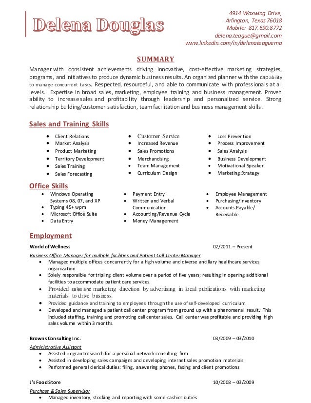 Biology resume