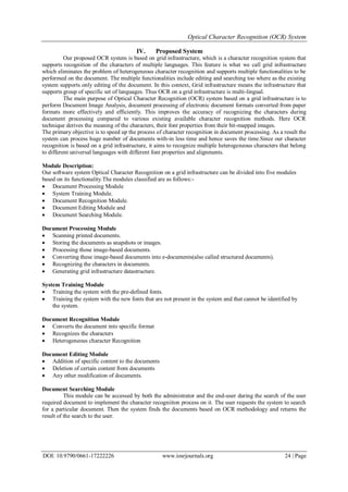 Optical Character Recognition (OCR) System | PDF