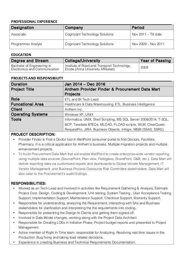 Anthem Net Developer Resume Anthem Net Developer Resume