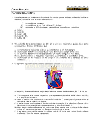 PDV: Biologia Desafío N°1 (2012)