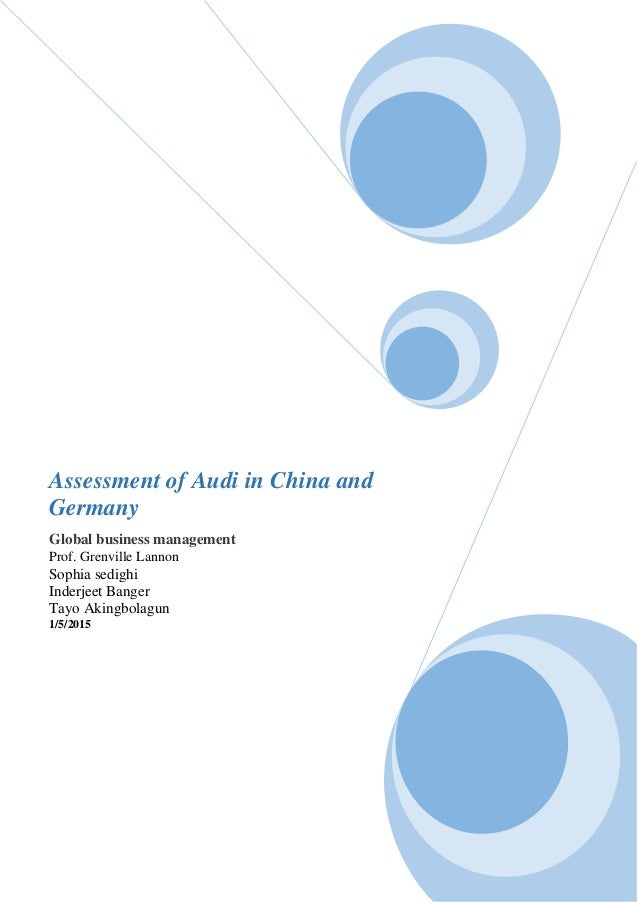 assessment of audi ag audi ag
