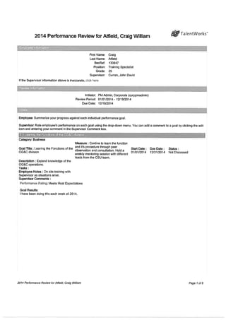 2014 Performance Review Bechtel OG&C | PDF