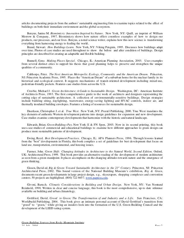 green building sources rocky mountain institute