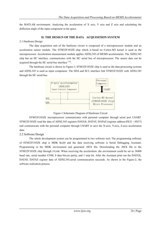 The Data Acquisition and Processing Based on MEMS Accelerometer | PDF