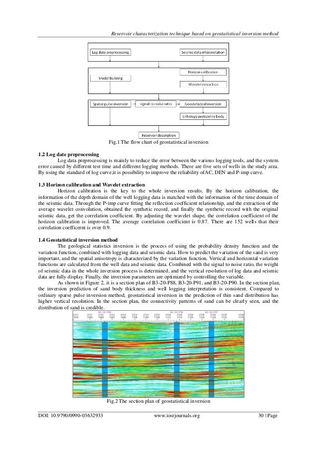 Reservoir characterization technique based on geostatistical inversio…