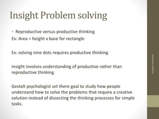 Insight Vs Non Insight Problems Insight Problem Solving (1) (1) | PPTX