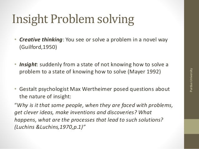 problem solving with insight