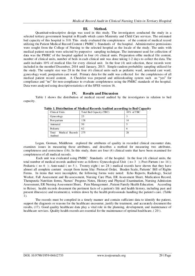 Medical Record Audit Walkthrough Medical Record Audit Walkthrough