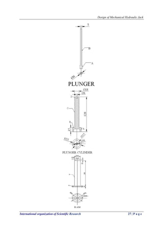 Design of Mechanical Hydraulic Jack
International organization of Scientific Research 27 | P a g e
 