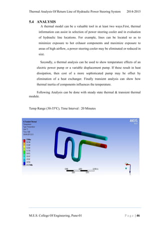 Thermal Analysis Of Return Line Of Hydraulic Steering | PDF