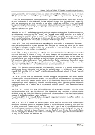 Impact of Social Media of Student’s Academic Performance | PDF