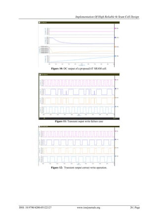 Implementation of High Reliable 6T SRAM Cell Design | PDF