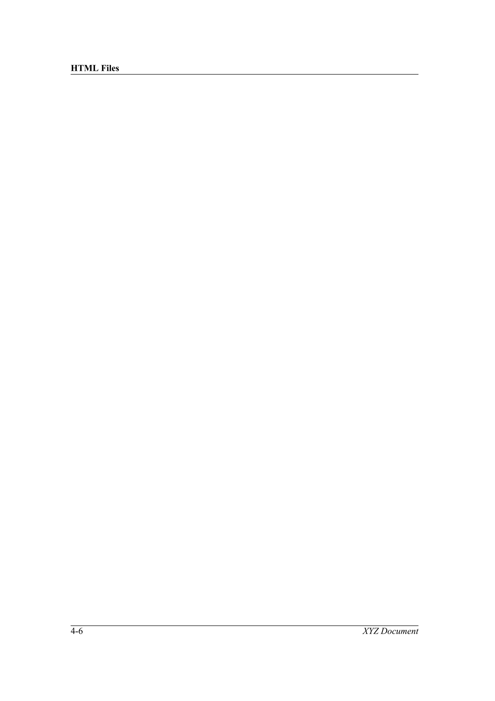 HTML Files
4-6 XYZ Document
 