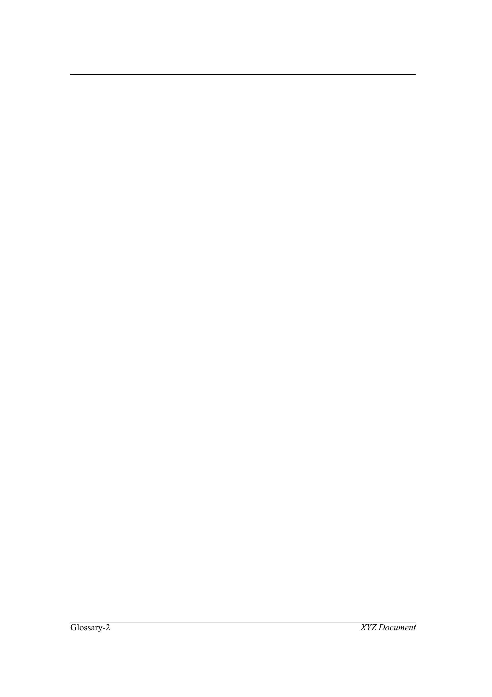 Glossary-2 XYZ Document
 
