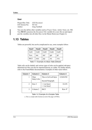 Framemaker Practice Files FrameMaker StyleFile Template | PDF