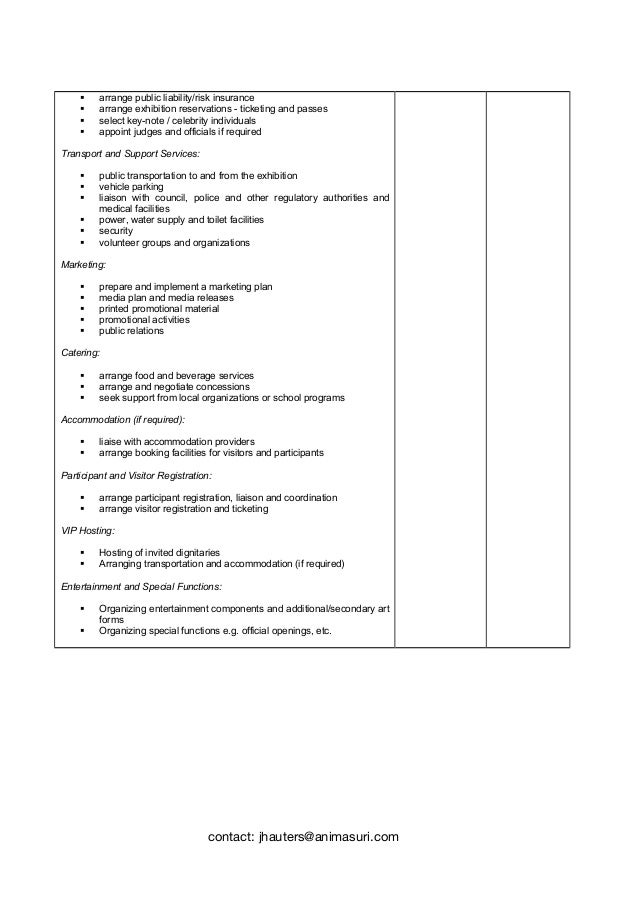 catering checklists