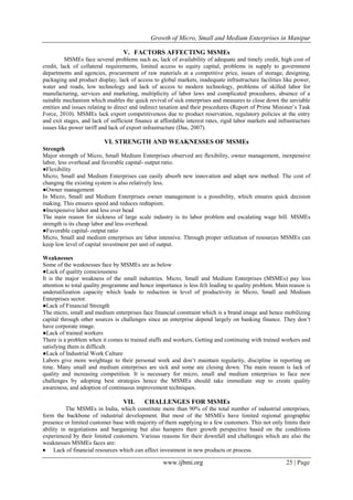 Growth of Micro, Small and Medium Enterprises in Manipur | PDF