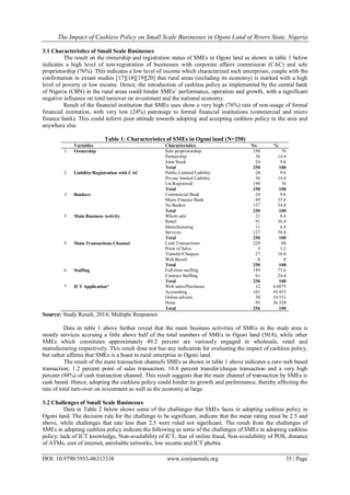 The Impact of Cashless Policy on Small Scale Businesses in Ogoni Land ...