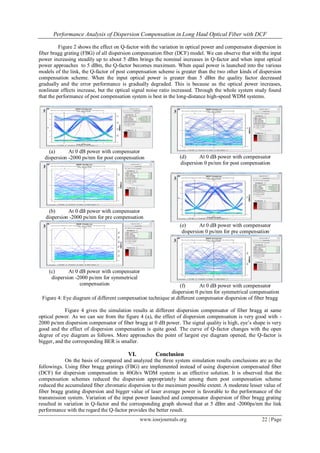Performance Analysis of Dispersion Compensation in Long Haul Optical ...