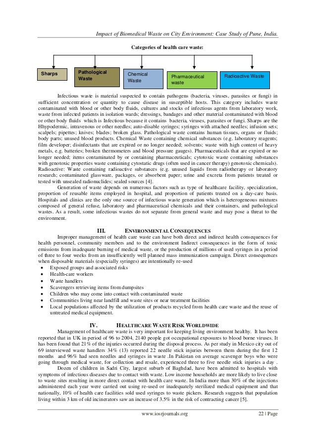 Dissertation on biomedical waste management