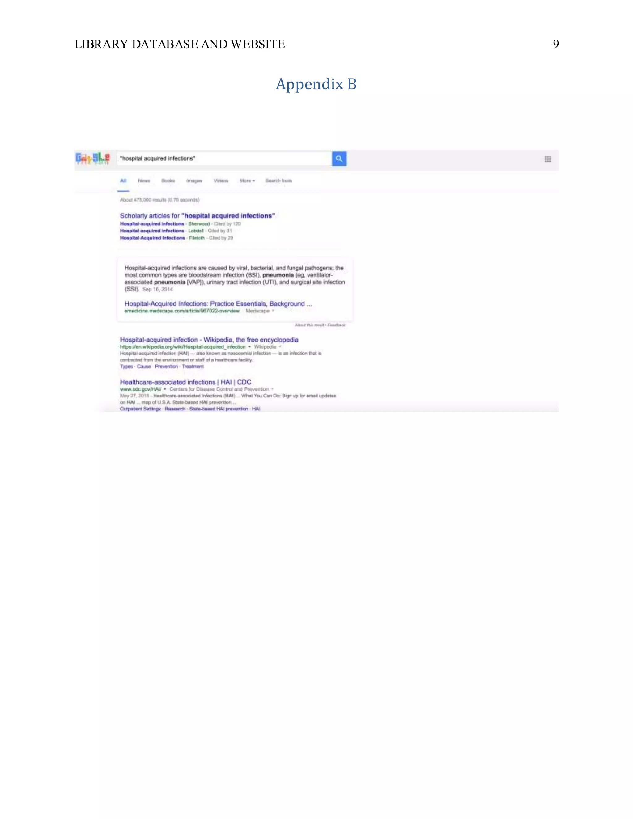 LIBRARY DATABASE AND WEBSITE 9
Appendix B
 