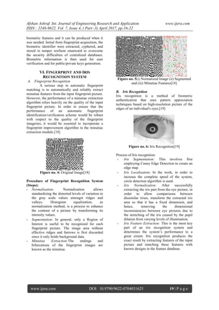 The Survey of Architecture of Multi-Modal (Fingerprint and Iris ...