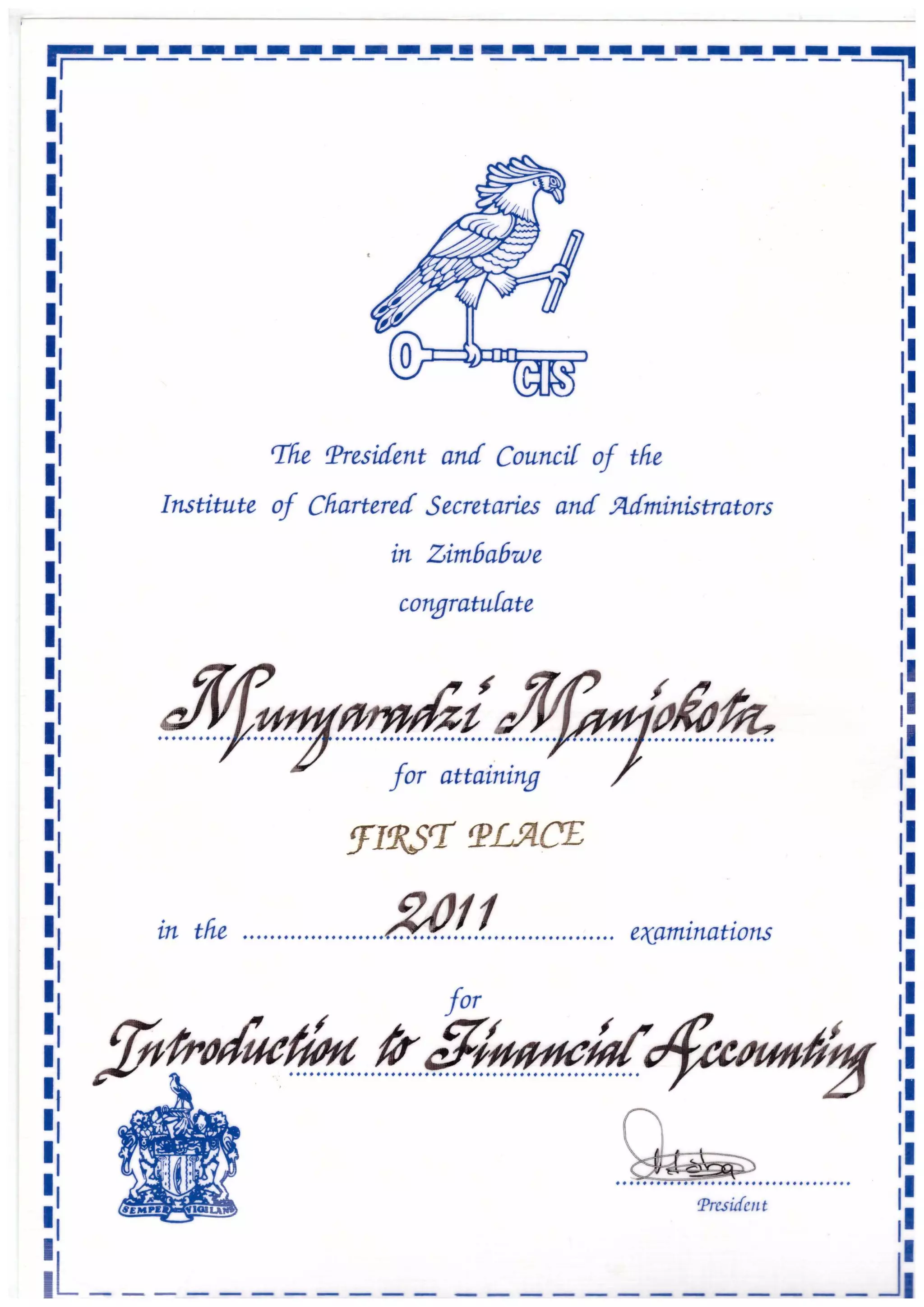 CIS Fin Acc Certificate PDF CIS Fin Acc Certificate PDF