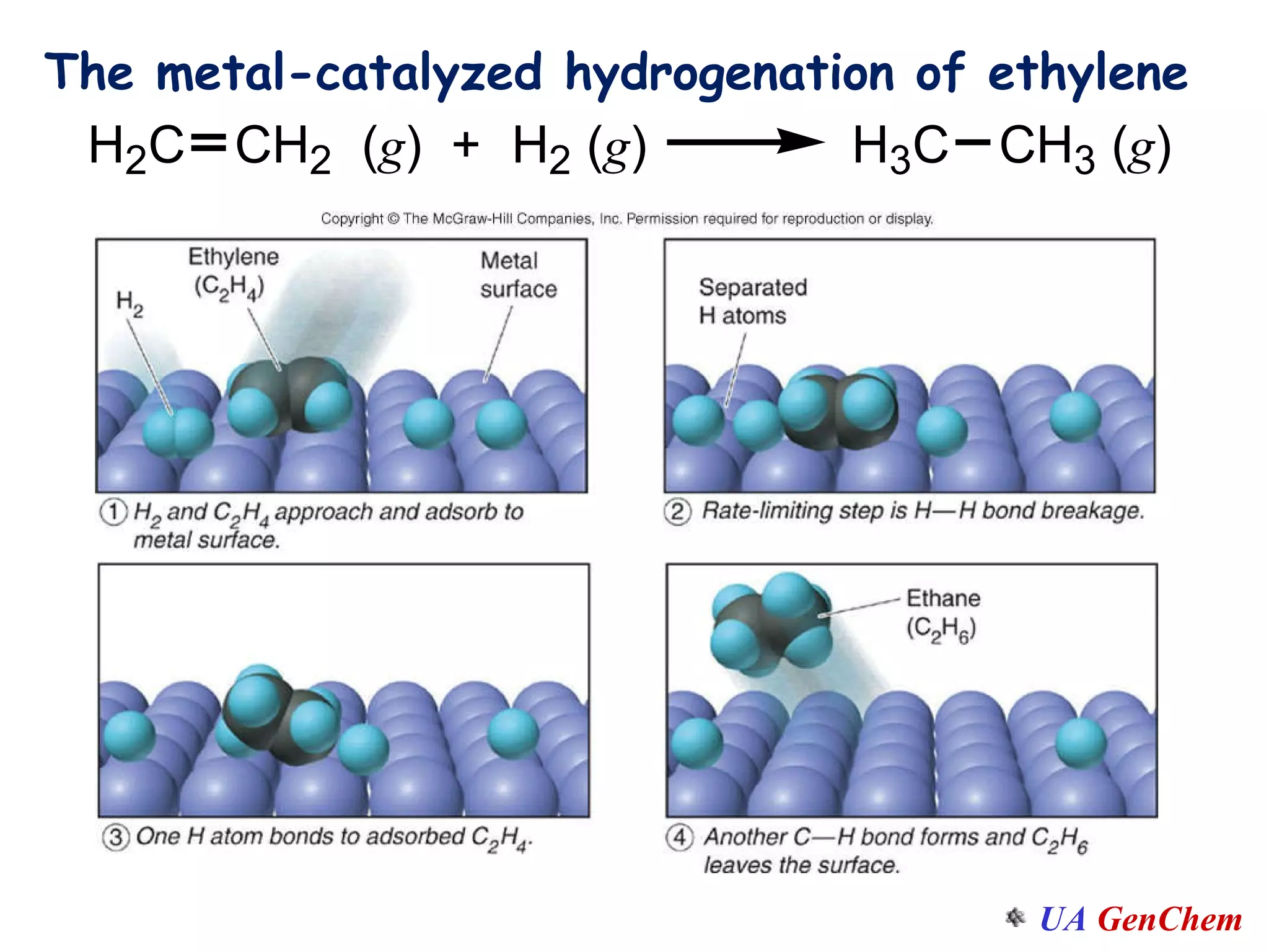 The metal-catalyzed hydrogenation of ethylene 