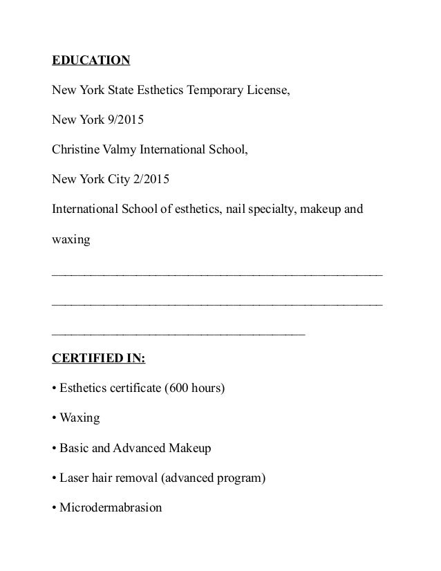 esthetician resume s le additionally esthetician resume s le as well change cover letter no experience - Esthetics Cover Letter esthetician resume s le additionally esthetician resume s le as well change cover letter no experience - Esthetics Cover Letter