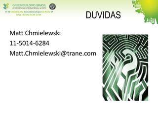 DUVIDAS
Matt Chmielewski
11-5014-6284
Matt.Chmielewski@trane.com
 