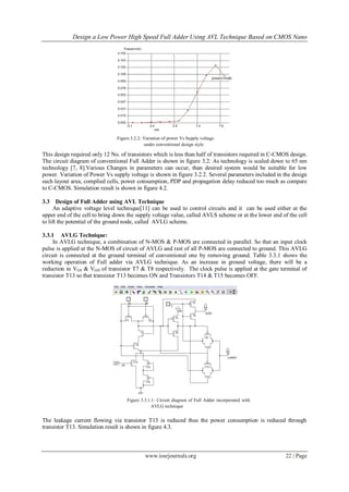 Design a Low Power High Speed Full Adder Using AVL Technique Based on ...